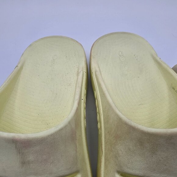 OOFOS OOahh Womens Size 6 Mello Yellow Sandals Slides Casual Walking Comfort - Picture 10 of 13